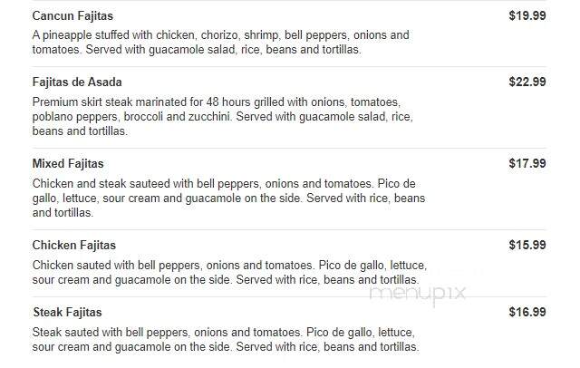 Mi Cancun - Angier, NC menu_pic