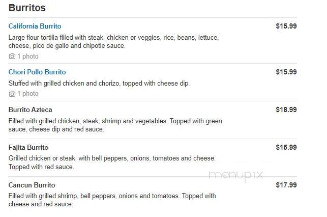 Mi Cancun - Angier, NC menu_pic