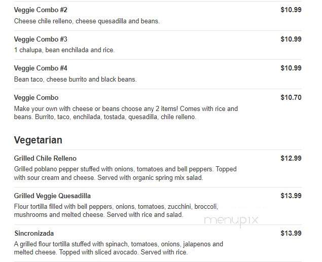 Mi Cancun - Angier, NC menu_pic