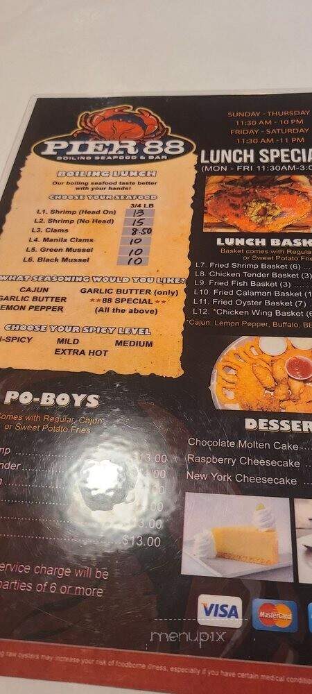 Pier 88 Boiling Seafood & Bar - Palmdale, CA menu_pic