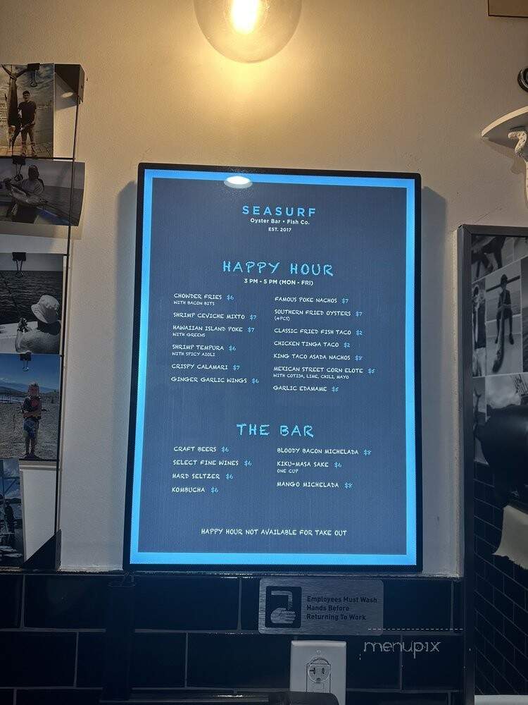 Seasurf Fish Co - San Clemente, CA menu_pic