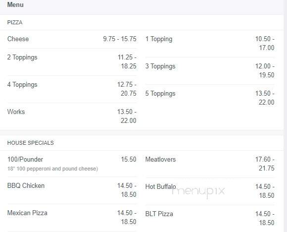 Eddie's Lakeview Pizza - Nineveh, IN menu_pic