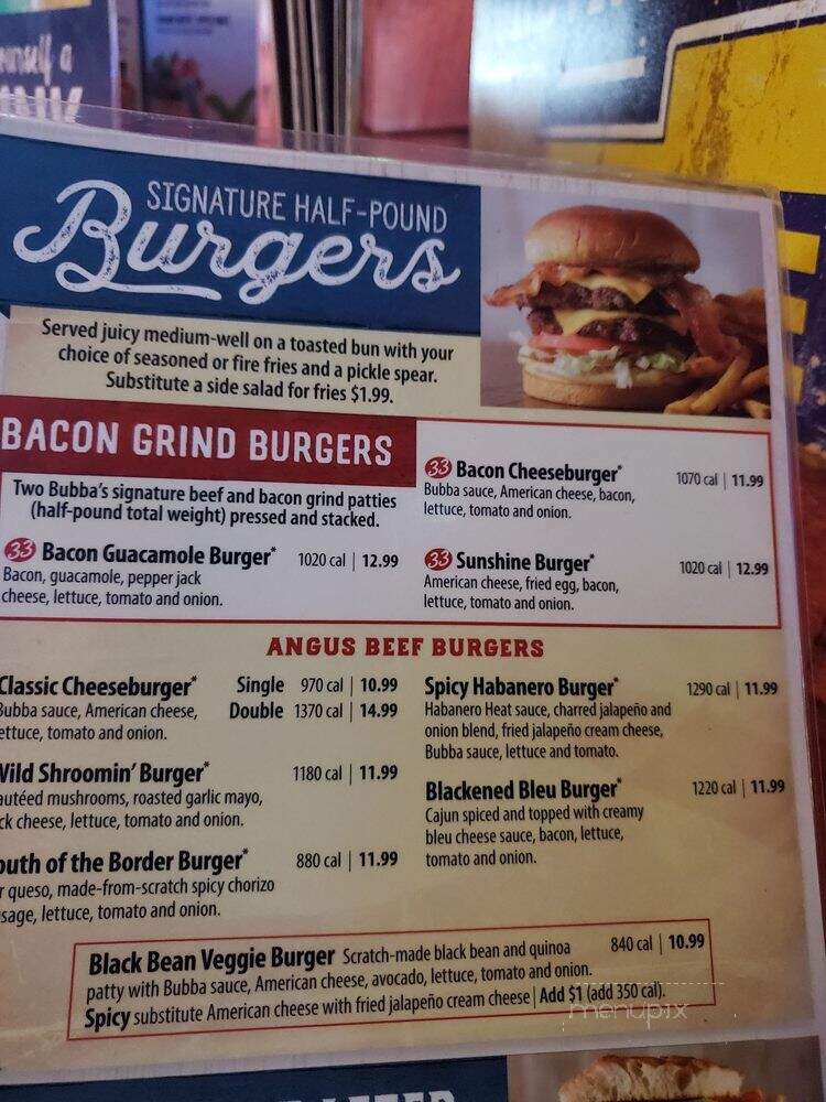 Bubba's 33 - Corpus Christi, TX menu_pic
