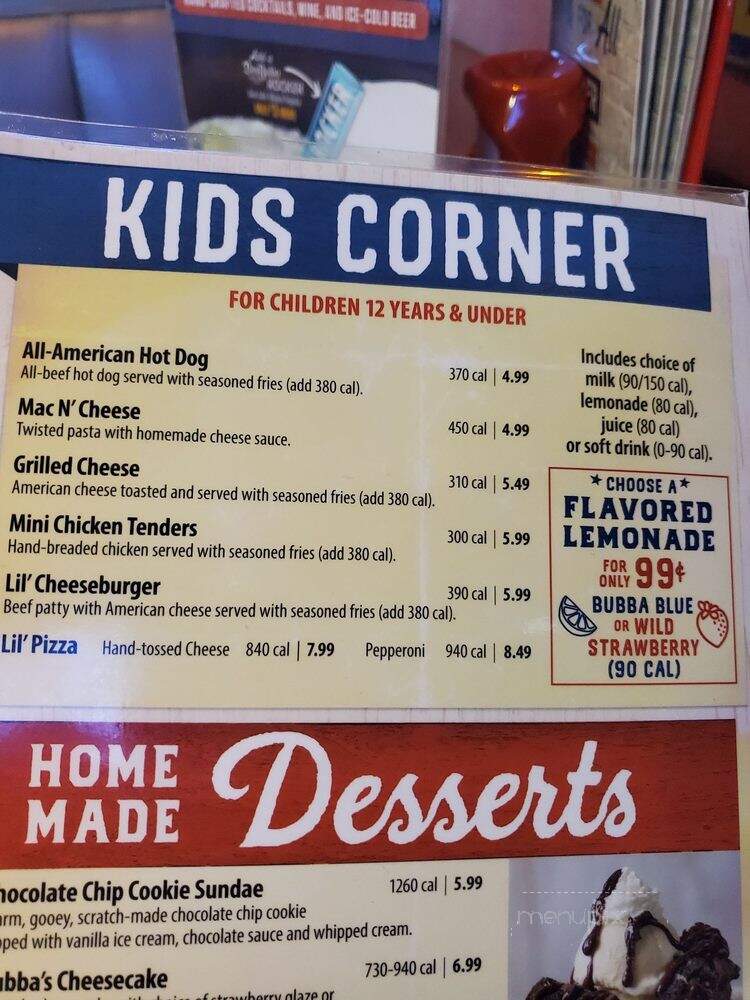 Bubba's 33 - Corpus Christi, TX menu_pic