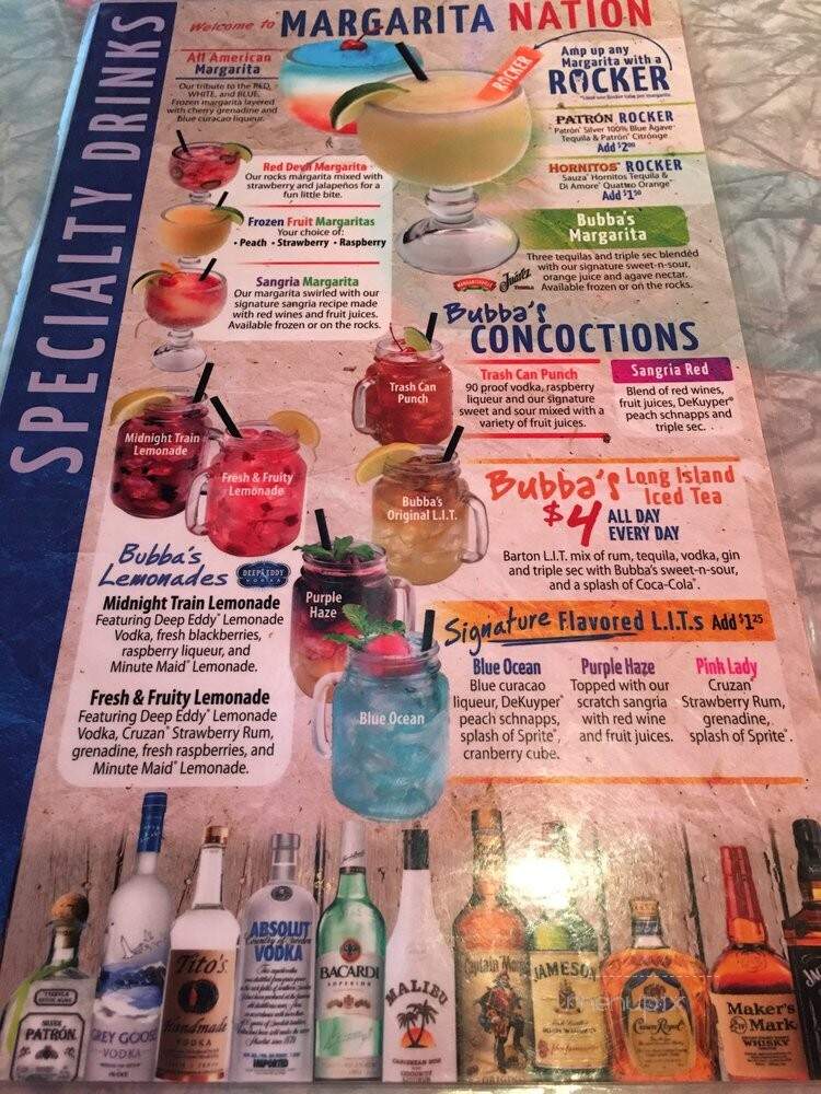 Bubba's 33 - Corpus Christi, TX menu_pic