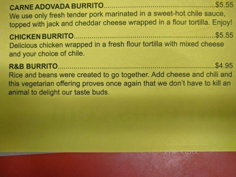 Panchos Gourmet To Go - Pecos, NM menu_pic