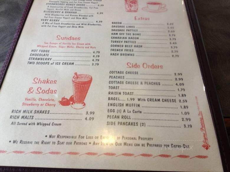 Checkers Pancake House - Schaumburg, IL menu_pic