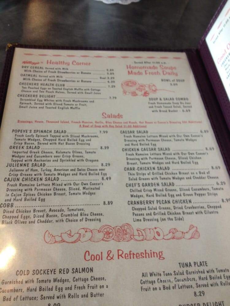 Checkers Pancake House - Schaumburg, IL menu_pic