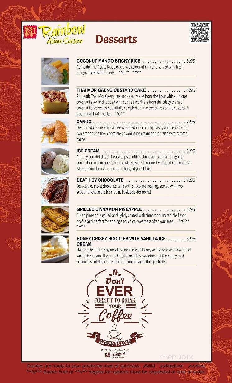 Rainbow Asian Cuisine - Johnson City, TN menu_pic