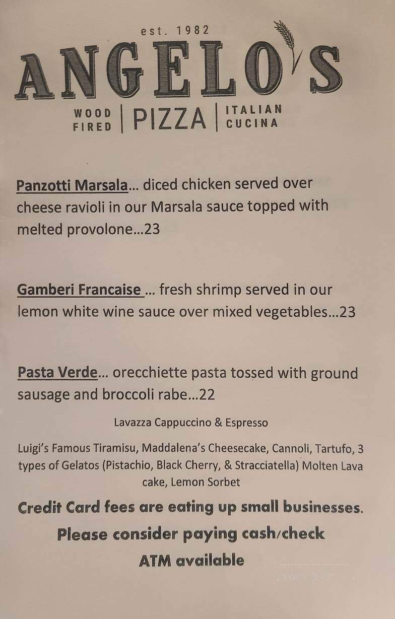 Angelo's - Flemington, NJ menu_pic