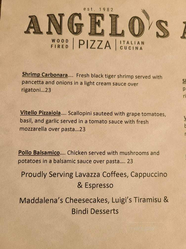 Angelo's - Flemington, NJ menu_pic