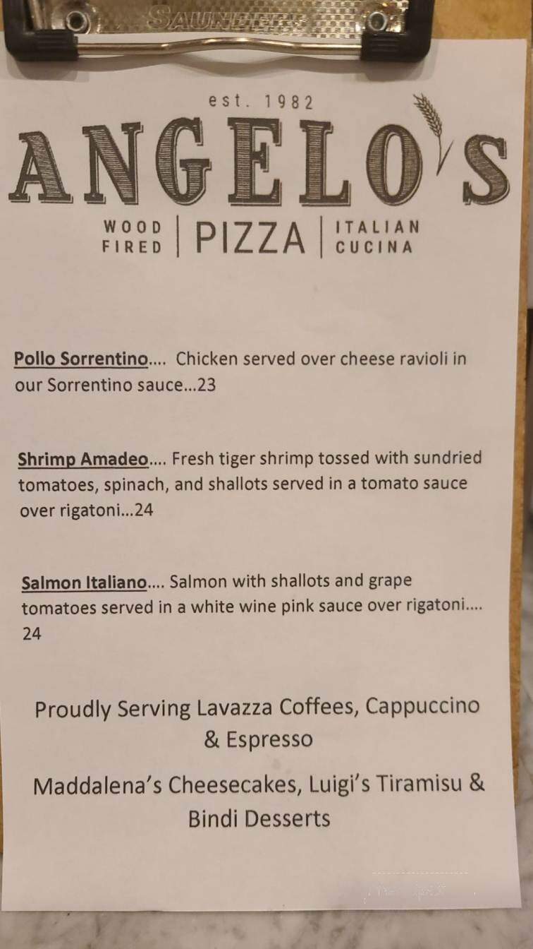 Angelo's - Flemington, NJ menu_pic
