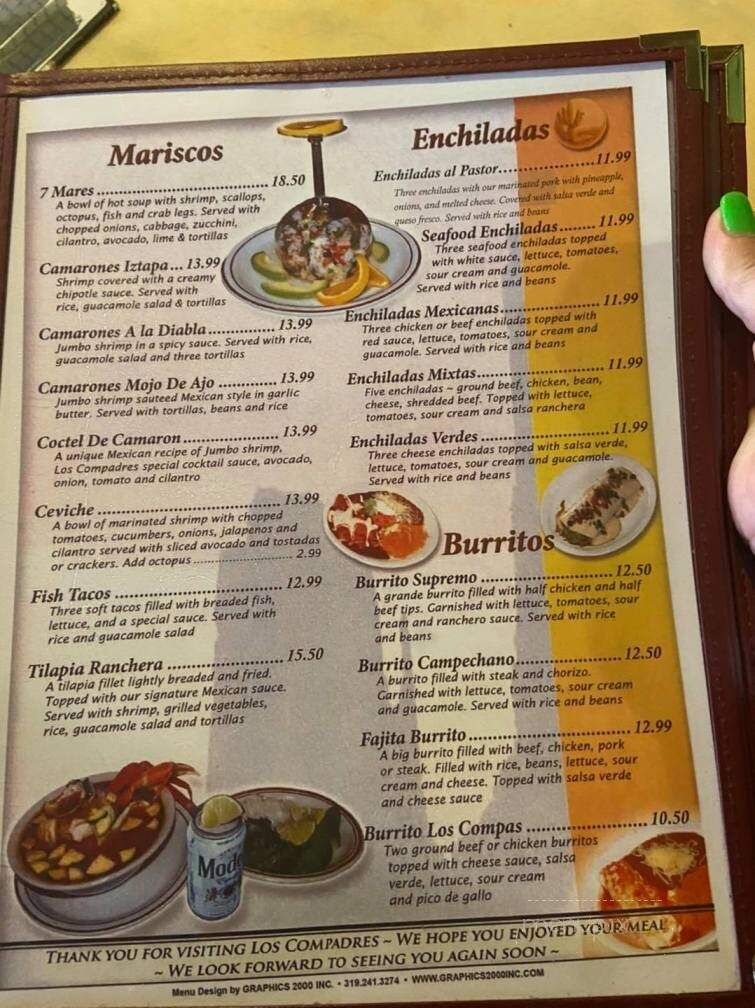 Los Compadres Mexican Bar Grill - Cedar Rapids, IA menu_pic
