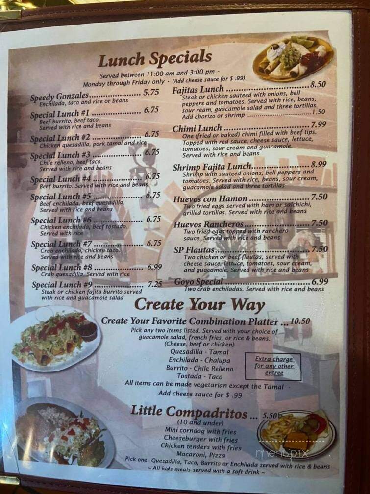 Los Compadres Mexican Bar Grill - Cedar Rapids, IA menu_pic