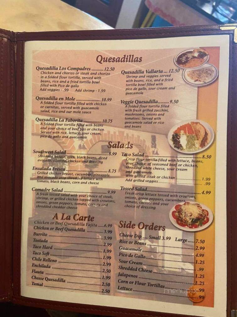 Los Compadres Mexican Bar Grill - Cedar Rapids, IA menu_pic