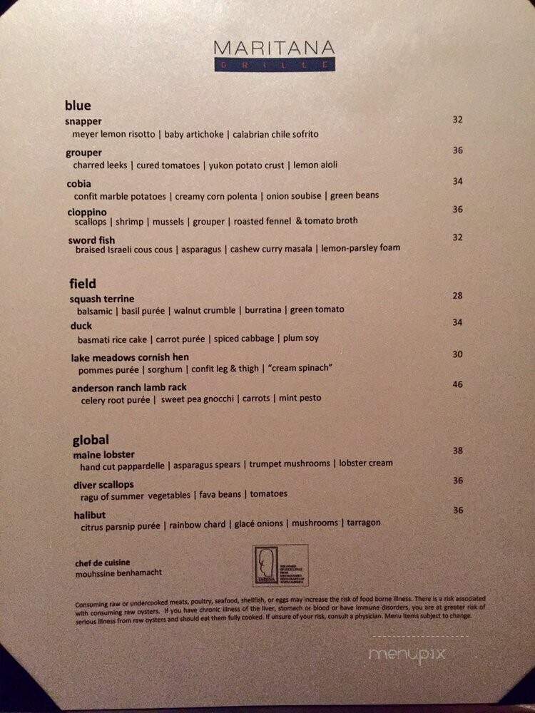 The Maritana Grille - St Pete Beach, FL menu_pic