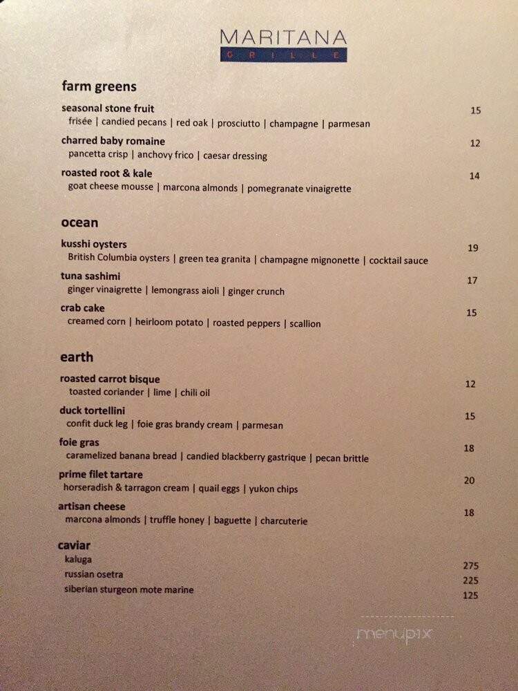 The Maritana Grille - St Pete Beach, FL menu_pic