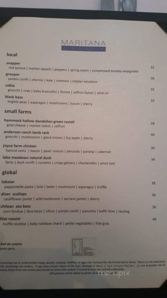 The Maritana Grille - St Pete Beach, FL menu_pic