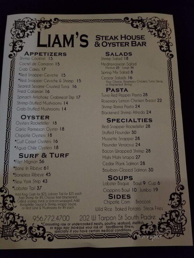 Liam's Steakhouse and Oyster Bar - South Padre Island, TX