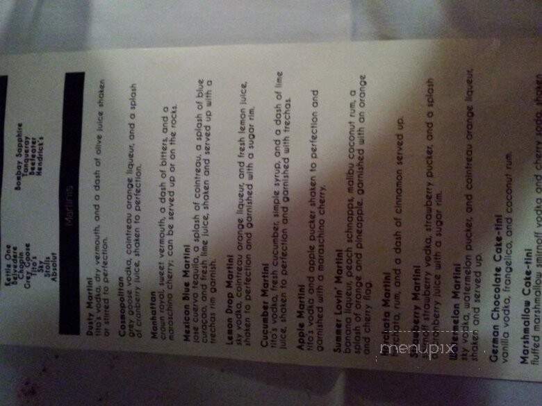Liam's Steakhouse and Oyster Bar - South Padre Island, TX menu_pic