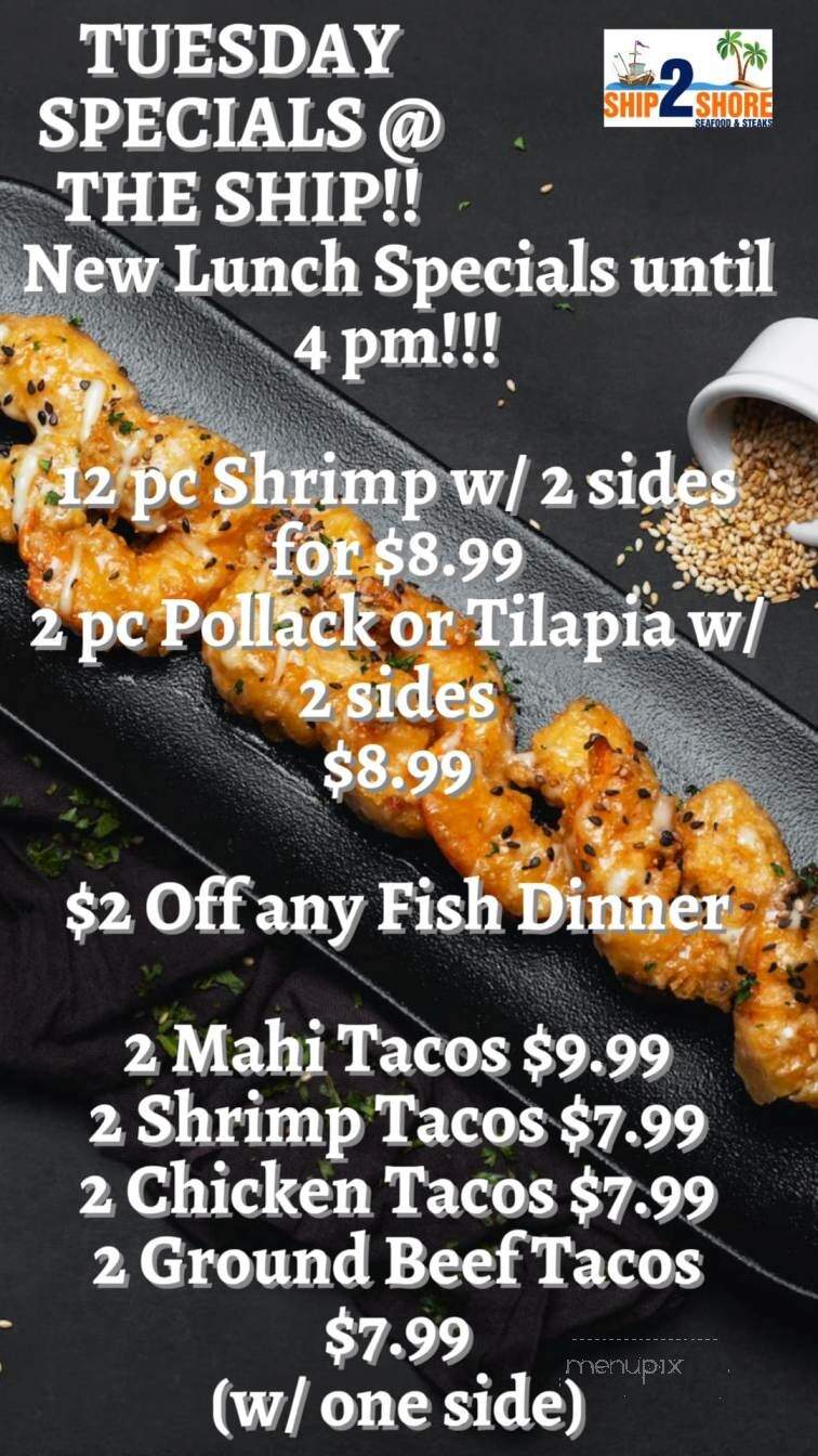 Ship 2 Shore Seafood & Steaks - Jacksonville, FL menu_pic