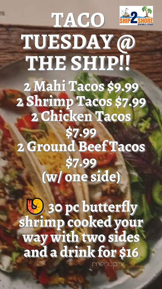 Ship 2 Shore Seafood & Steaks - Jacksonville, FL menu_pic
