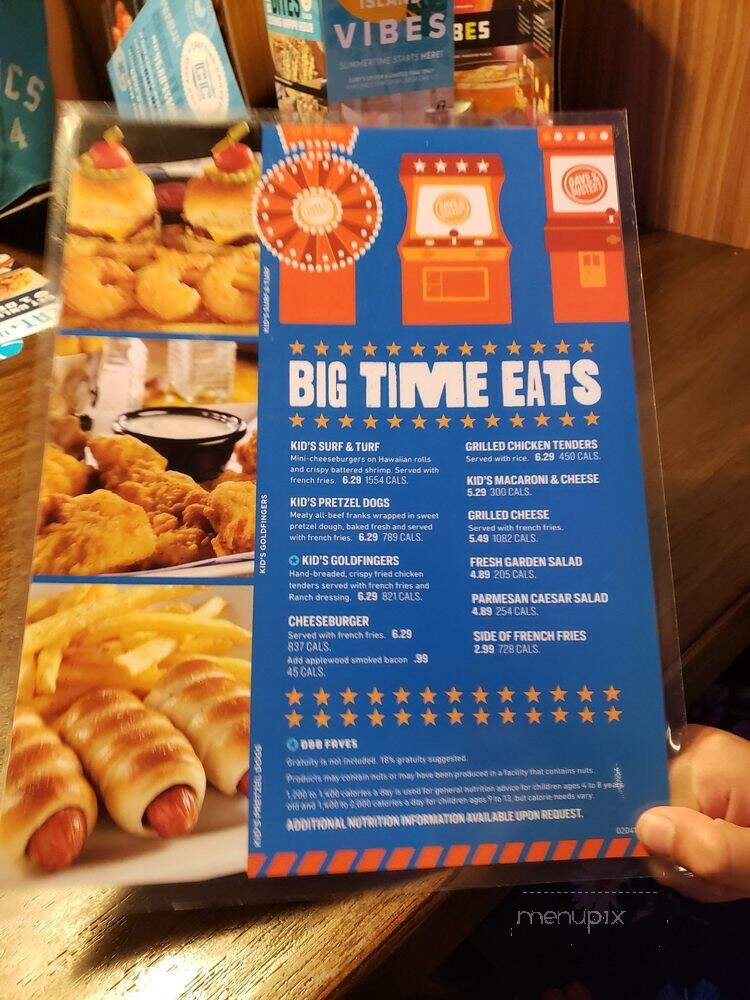 Dave & Buster's - Albuquerque, NM menu_pic