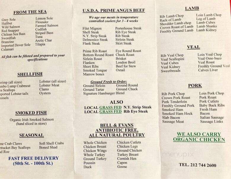 Leonard's Seafood and Prime Meats - New York, NY menu_pic