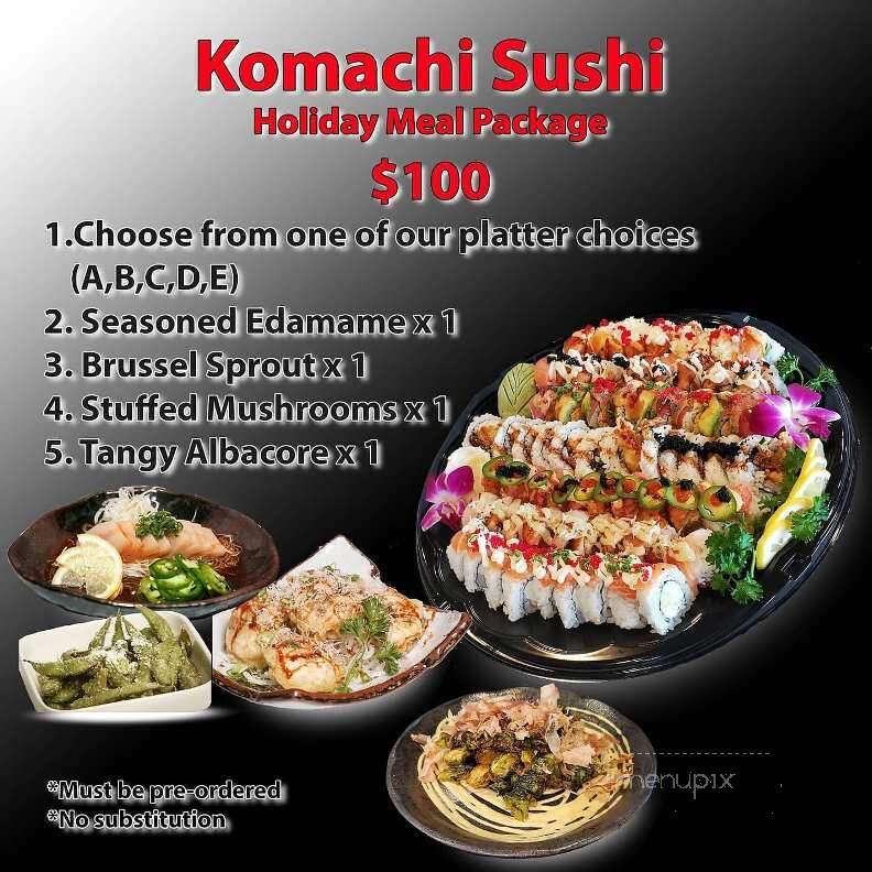 Komachi Sushi - Lodi, CA menu_pic