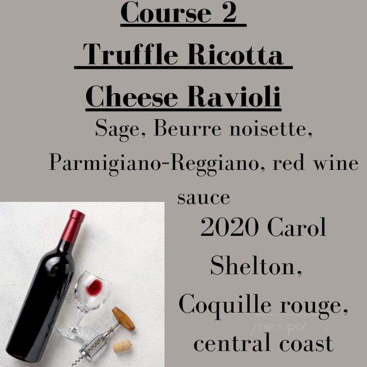 Paon Restaurant & Wine Bar - Carlsbad, CA menu_pic