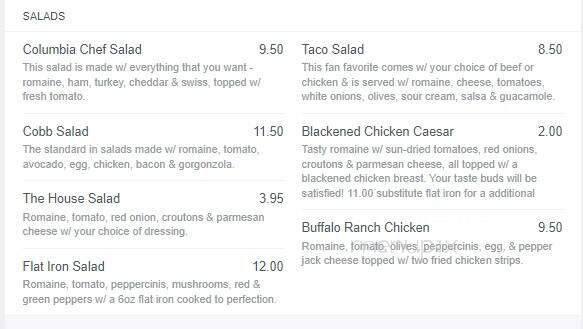 Kimo's Restaurant and Microbrewery - Richland, WA menu_pic