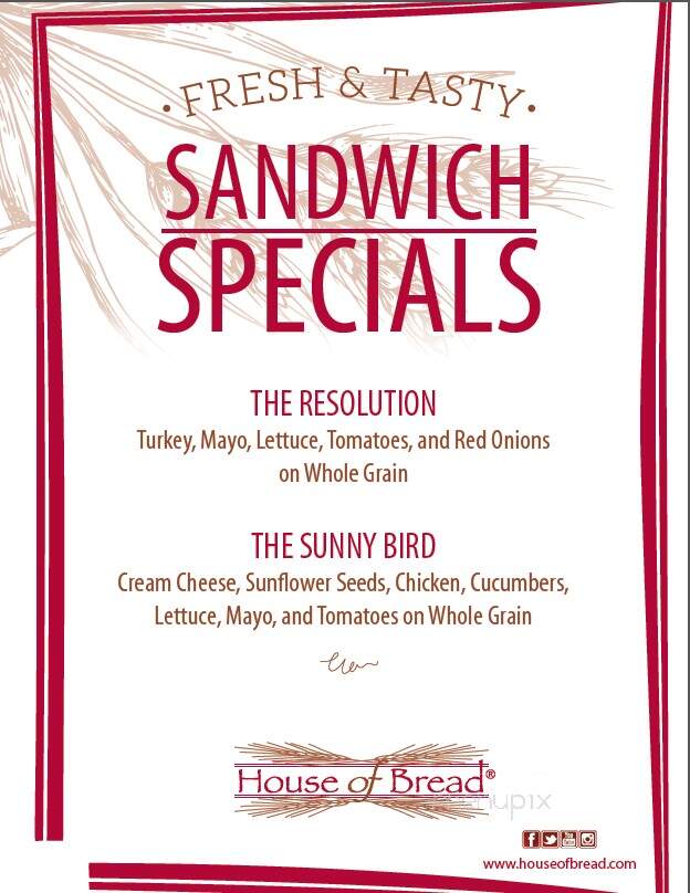 House Of Bread - San Luis Obispo, CA menu_pic