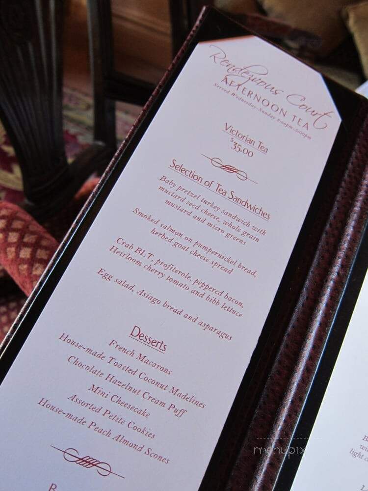 Rendezvous Court & at Millennium Biltmore Hotel - Los Angeles, CA menu_pic