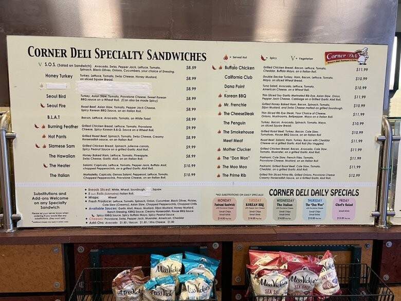 Corner Deli - Ontario, CA menu_pic