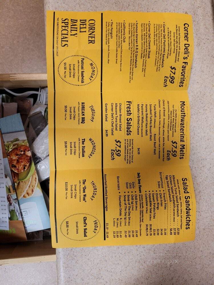 Corner Deli - Ontario, CA menu_pic
