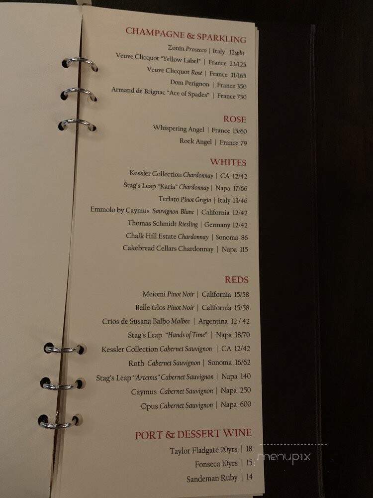 Bosendorfer Lounge - Orlando, FL menu_pic