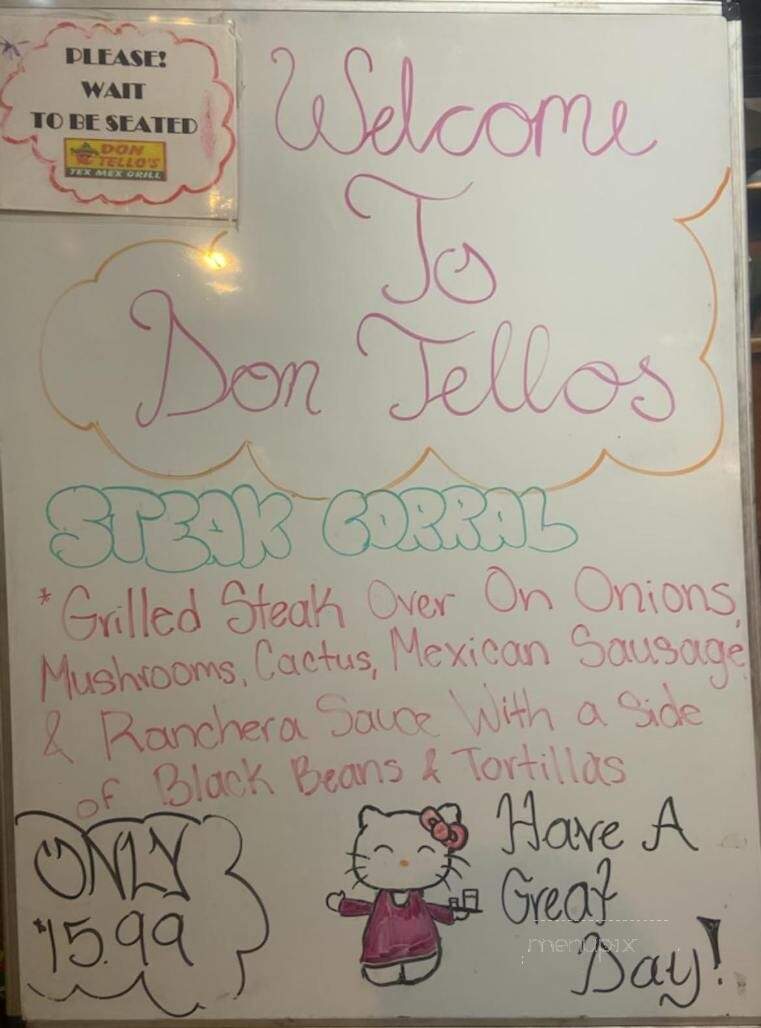 Don Tellos Tex Mex Grill - Conyers, GA menu_pic