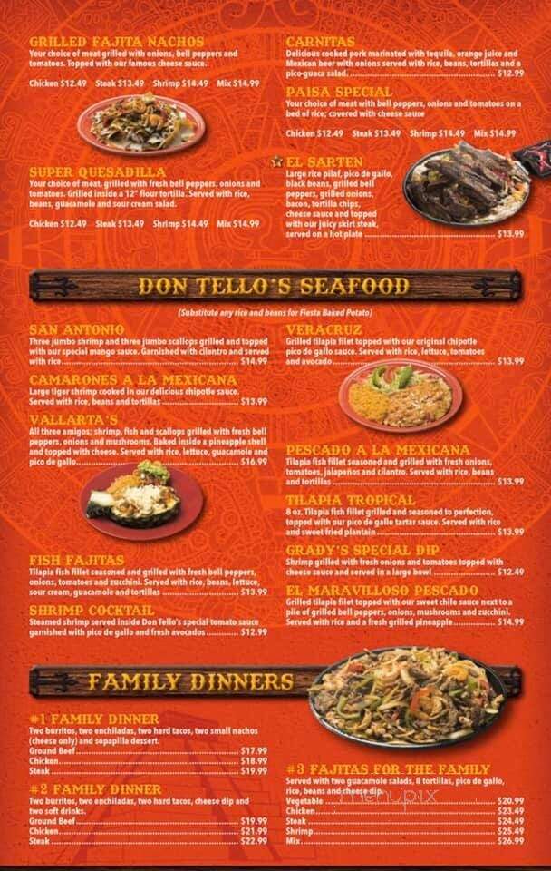 Don Tellos Tex Mex Grill - Conyers, GA menu_pic