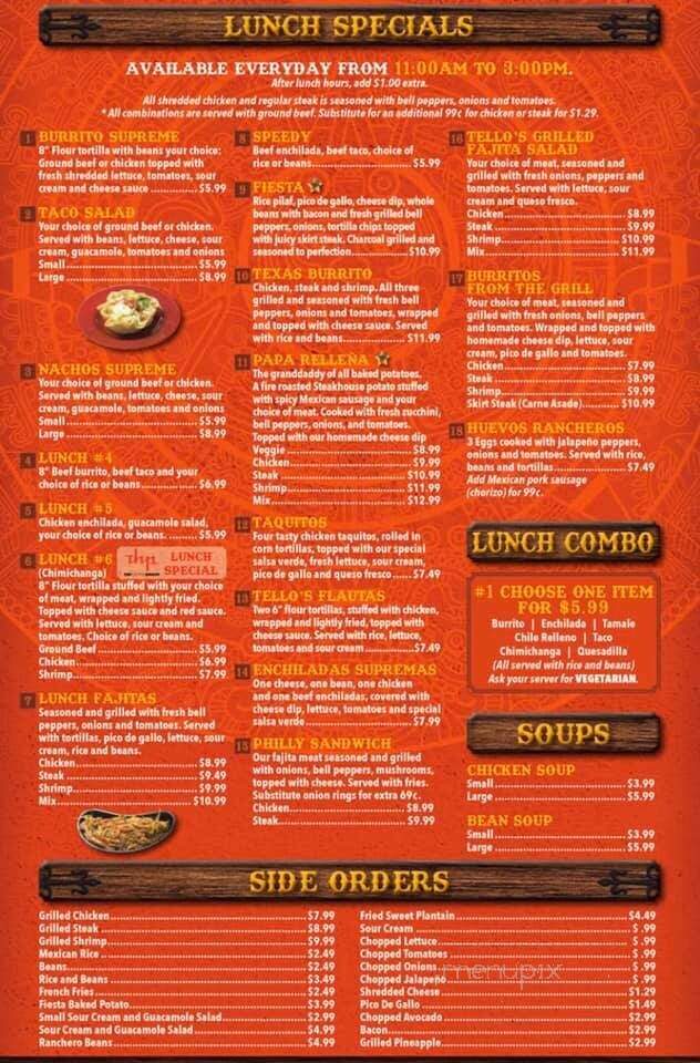 Don Tellos Tex Mex Grill - Conyers, GA menu_pic