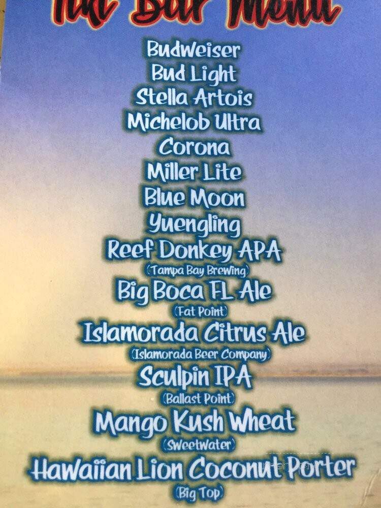 Harpoon Harry's Lounge & Raw - Punta Gorda, FL menu_pic