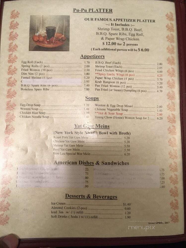 Won-Lee Chinese Restaurant - Deland, FL menu_pic