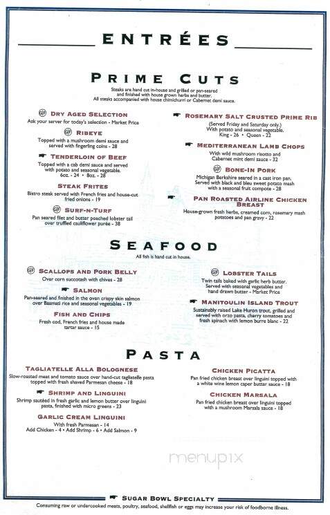 Sugar Bowl Restaurant - Gaylord, MI menu_pic