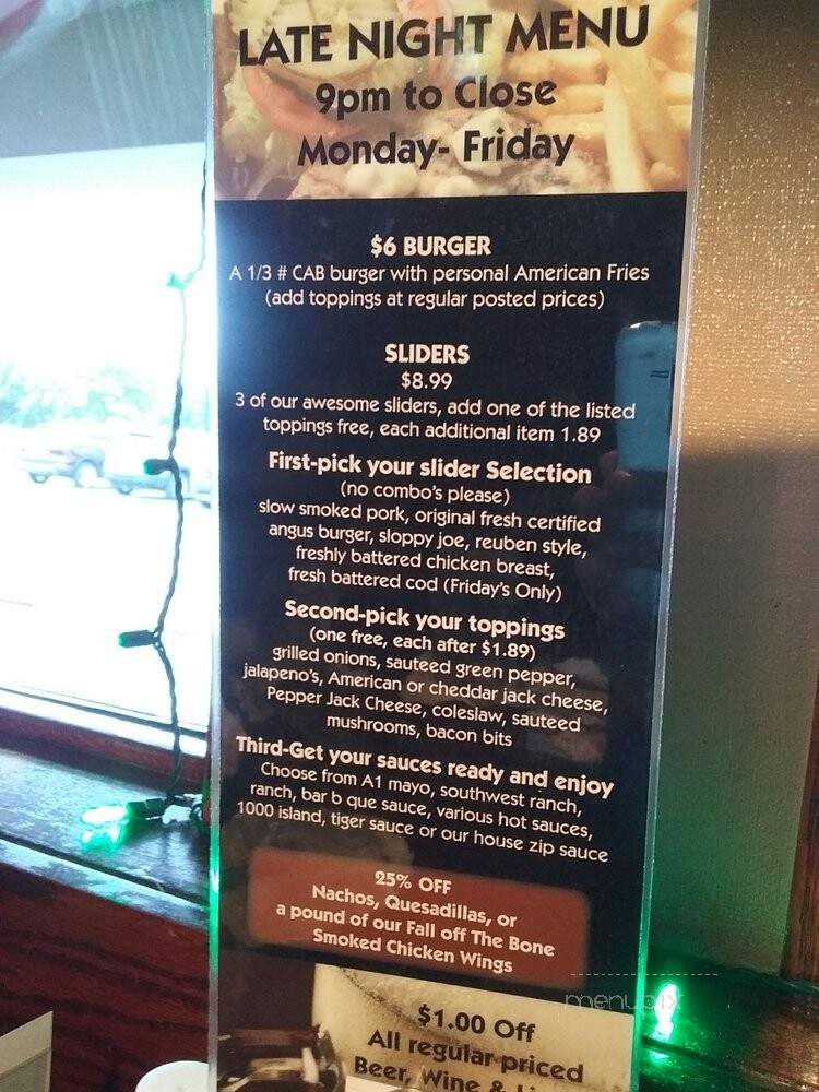 Brady's Tavern - Beverly Hills, MI menu_pic