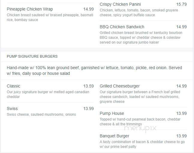The Clarkson Pump & Patio - Mississauga, ON menu_pic