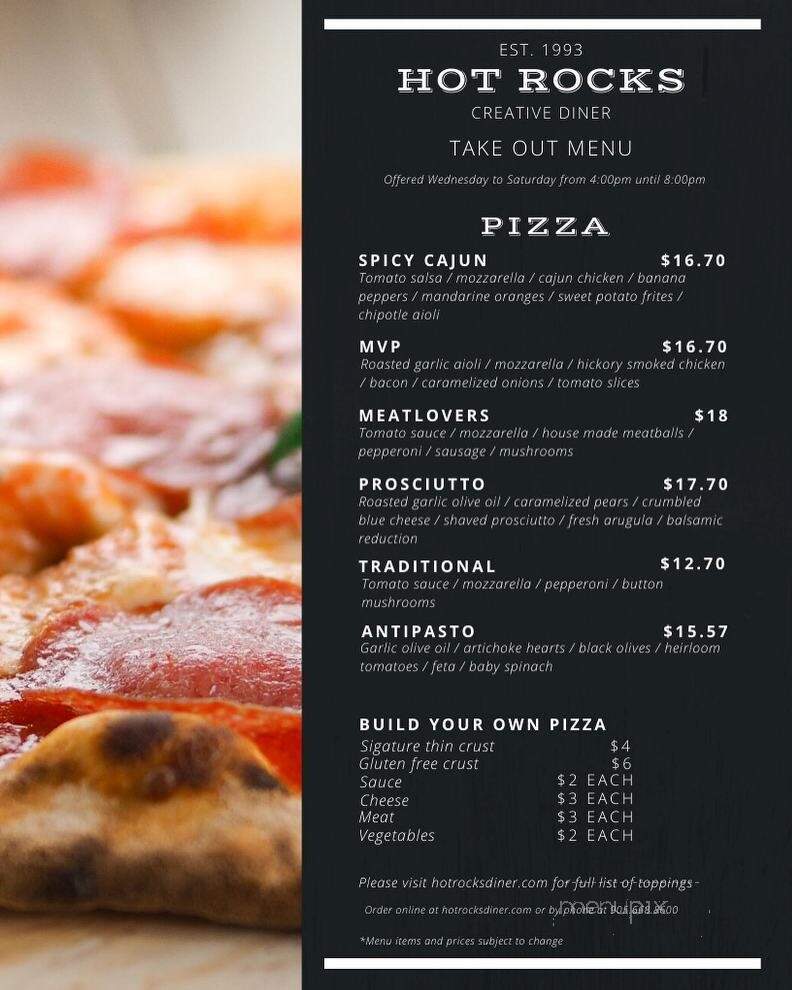 Hot Rocks Creative Diner - Whitby, ON menu_pic