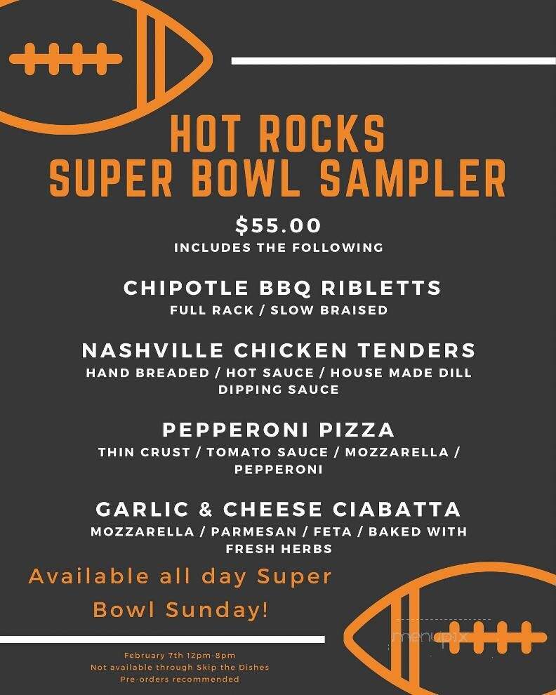 Hot Rocks Creative Diner - Whitby, ON menu_pic