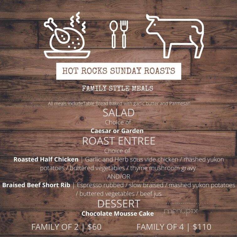 Hot Rocks Creative Diner - Whitby, ON menu_pic