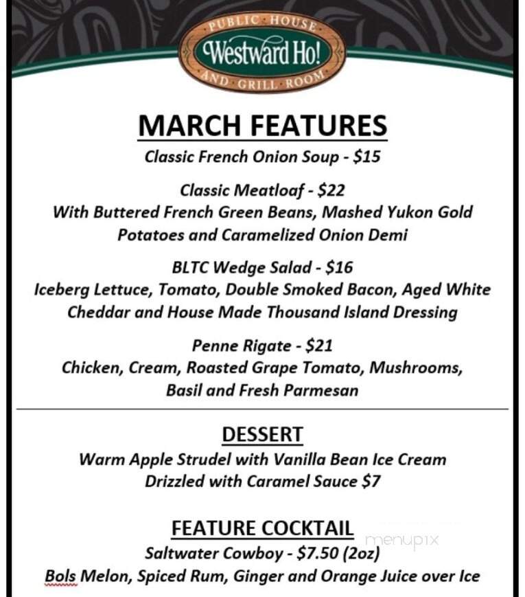 University Golf Club - Vancouver, BC menu_pic
