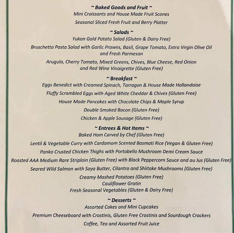 University Golf Club - Vancouver, BC menu_pic