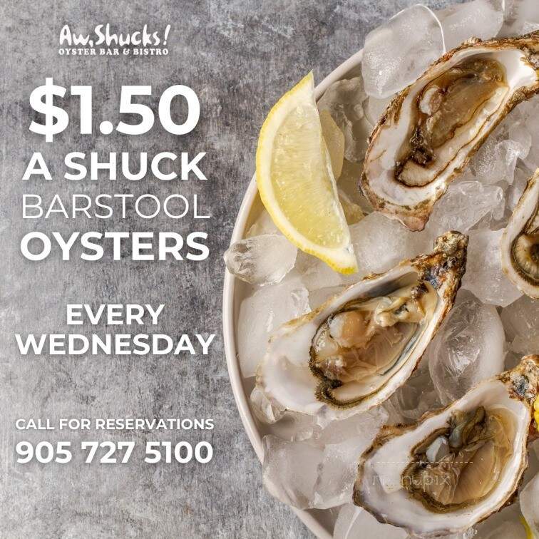 Aw Shucks Seafood Bar & Bistro - Aurora, ON menu_pic